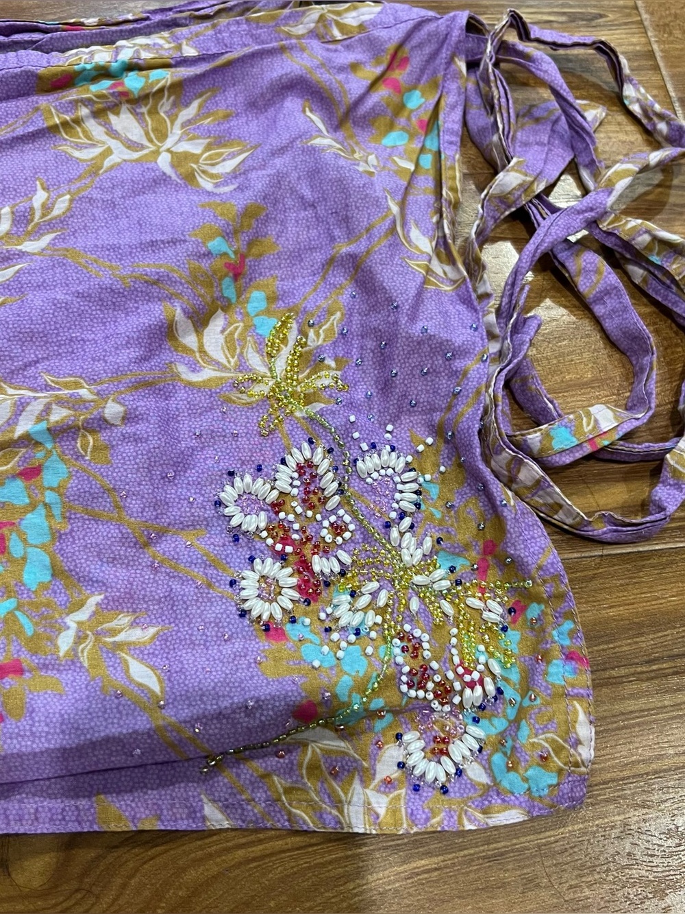 Victoria’s Secret Beaded Bikini Top and  Sarong - Picture 3 of 6